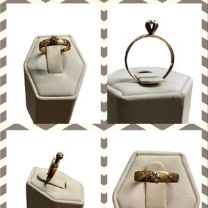 Womens 14kt size 7.5 diamond ring.